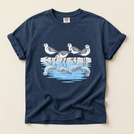Sanderlings On Shore - Navy