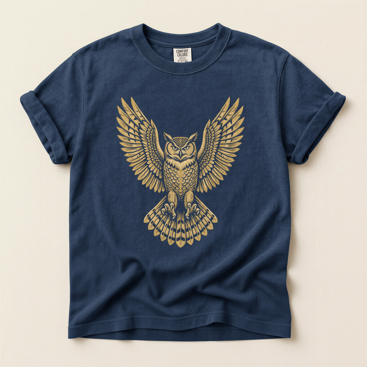 Golden Owl Wings - Navy