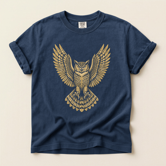 Golden Owl Wings - Navy