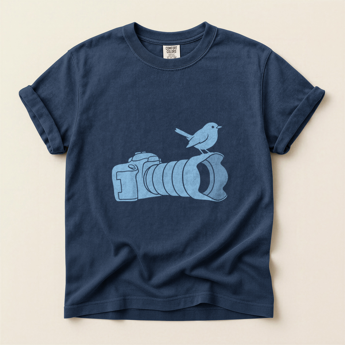 Camera Bird Silhouette - Navy