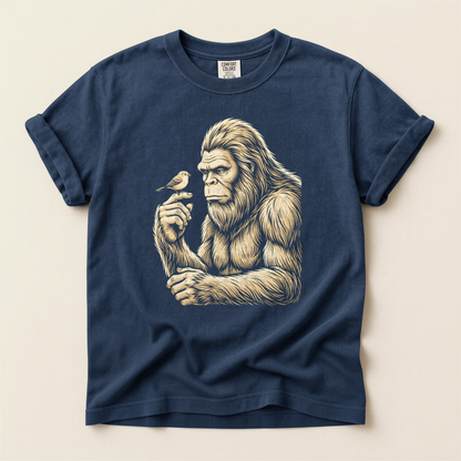 Bigfoot Holds Bird - Navy