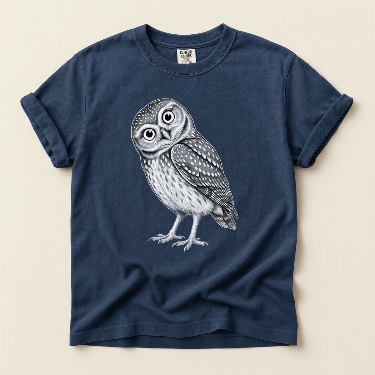 Little Owl Sketch - Navy