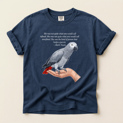 Grey Parrot Quote - Navy