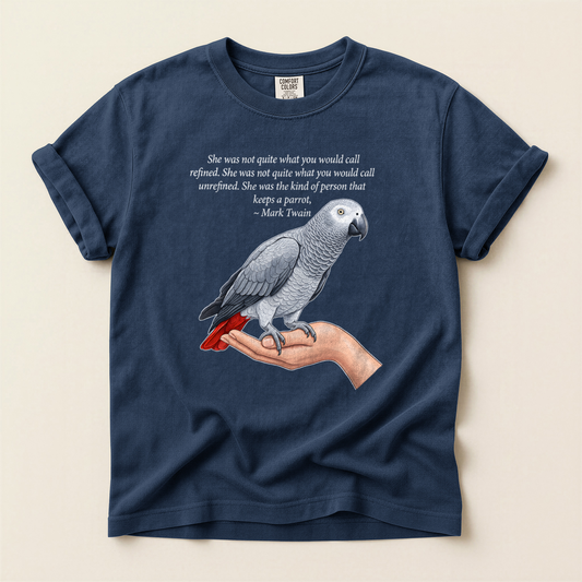 Grey Parrot Quote - Navy
