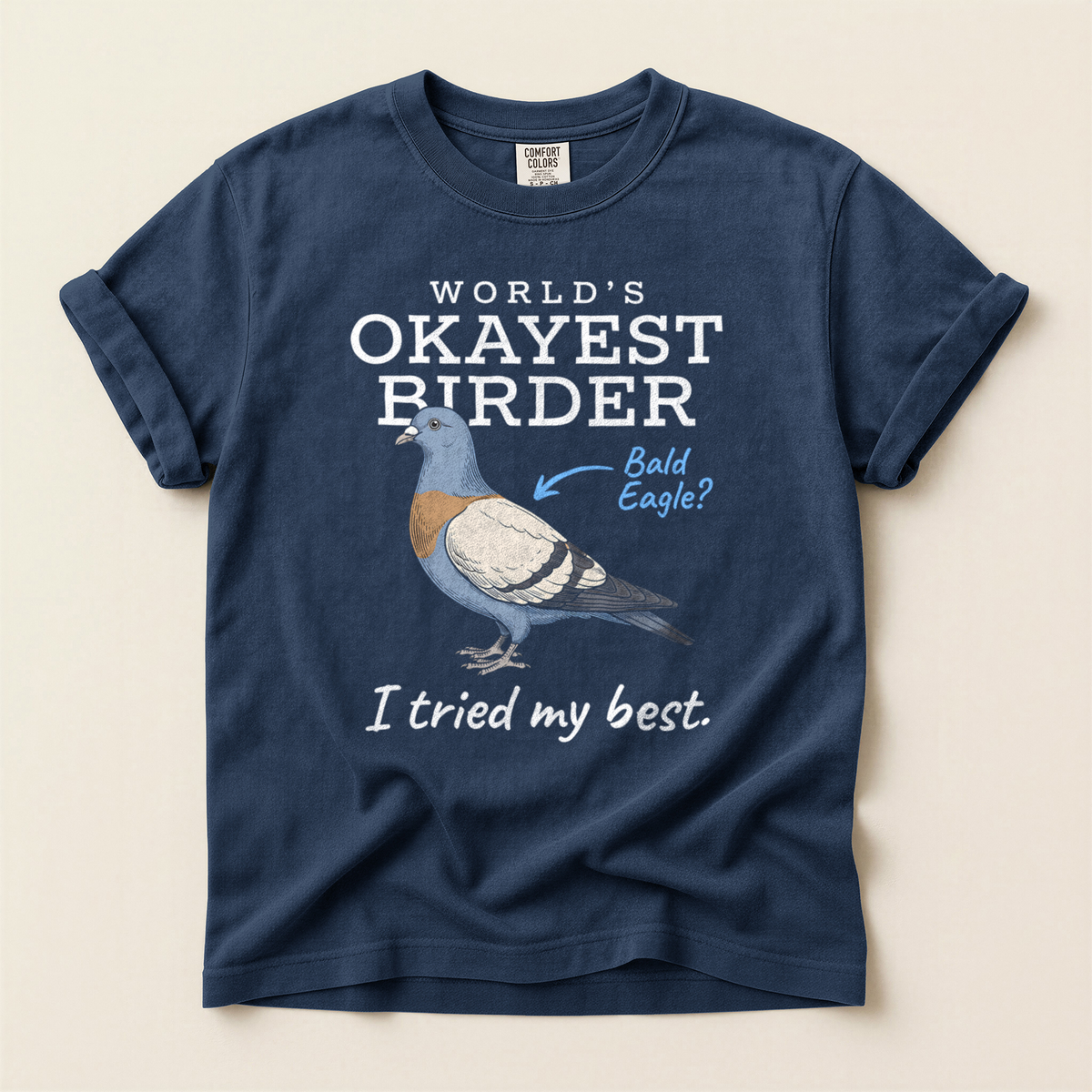 Worlds Okayest Birder - Navy