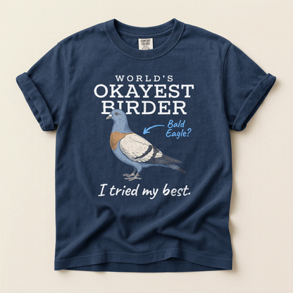 Worlds Okayest Birder - Navy