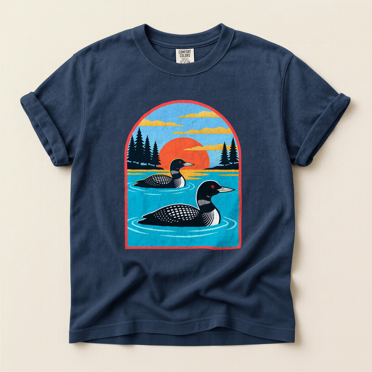 Loons Sunset Arch - Navy