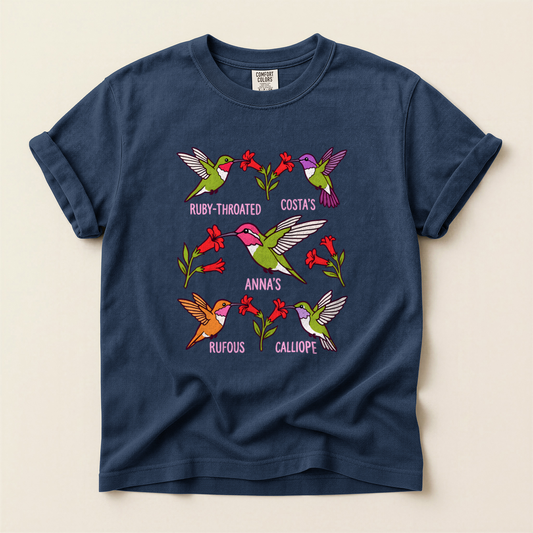 Hummingbird Species Chart - Navy