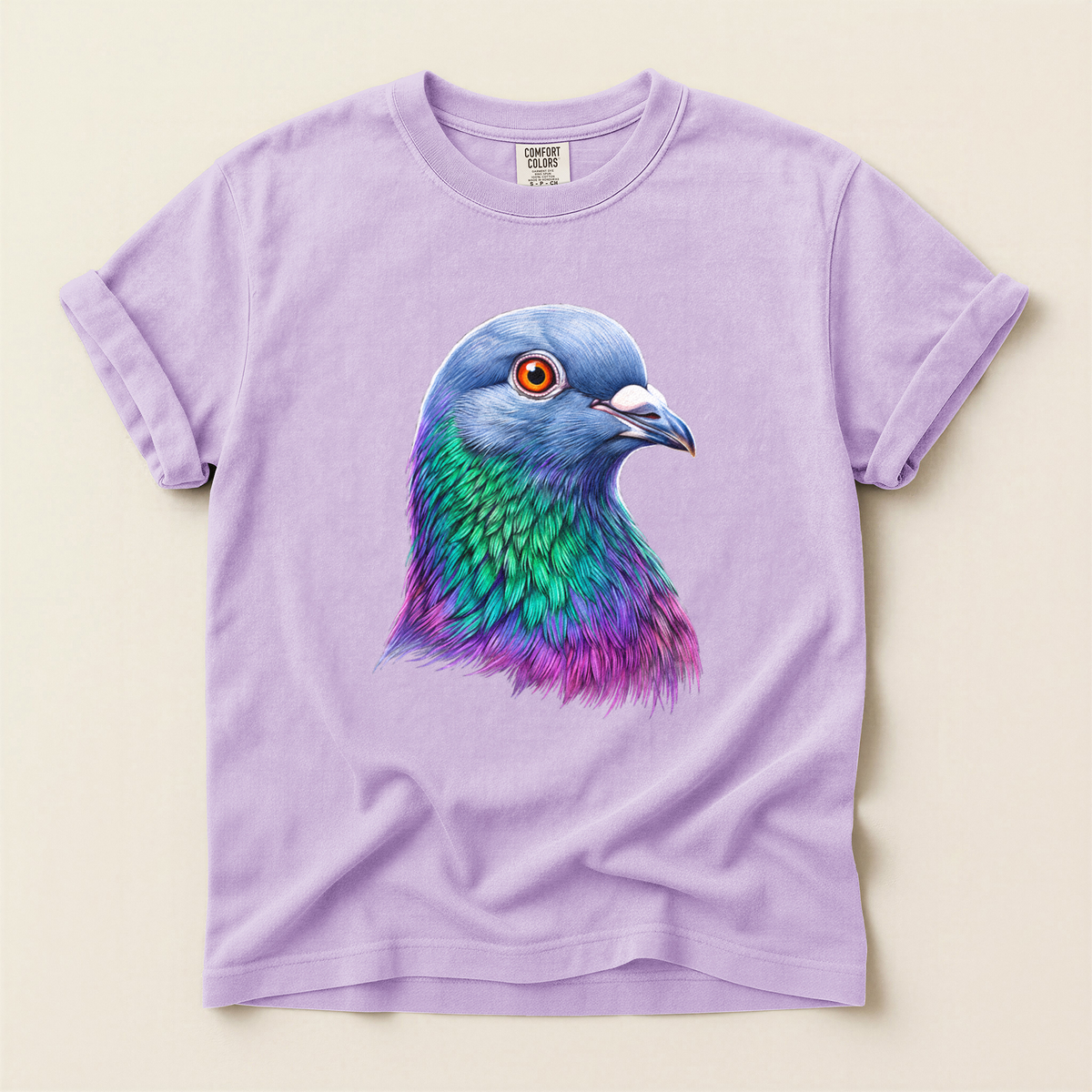Iridescent Pigeon Head - Orchid