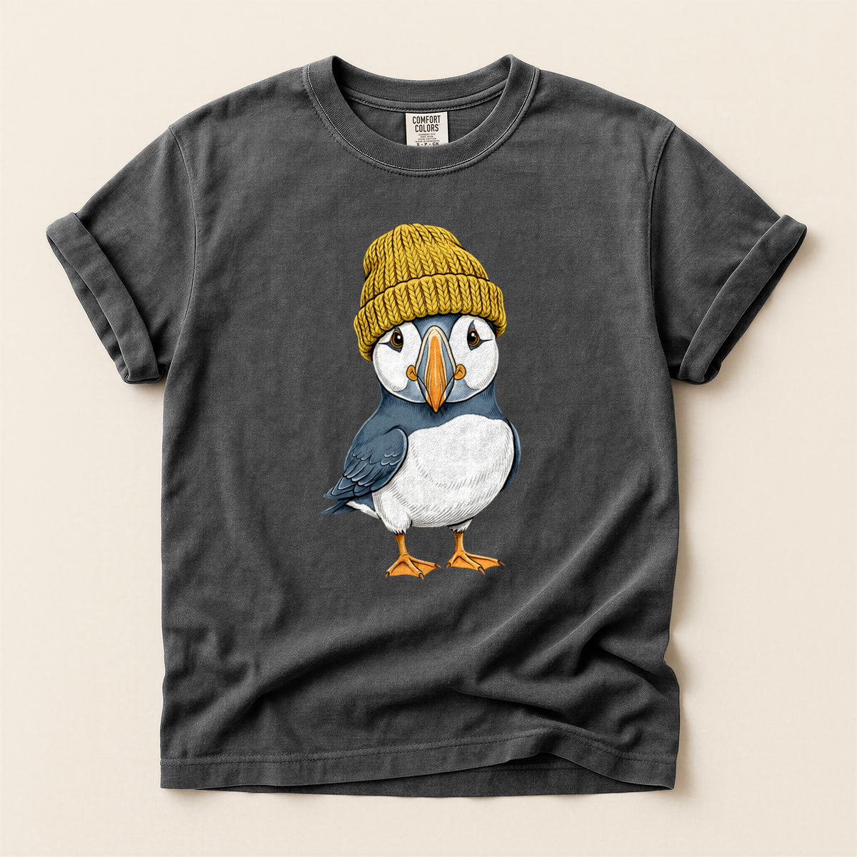 Puffin Yellow Beanie - Pepper