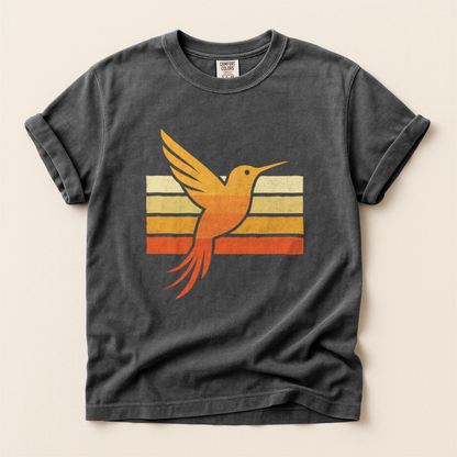 Retro Hummingbird Stripes - Pepper