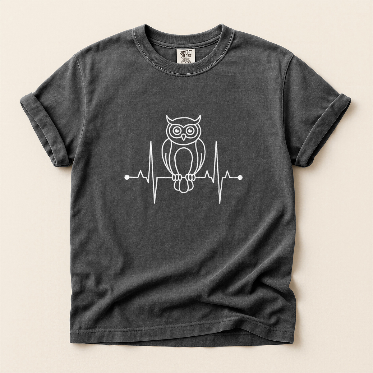 Owl Heartbeat Line - Pepper
