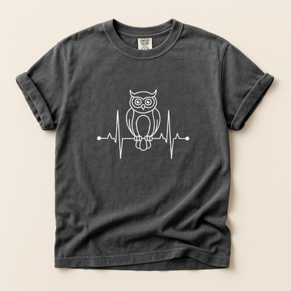 Owl Heartbeat Line - Pepper