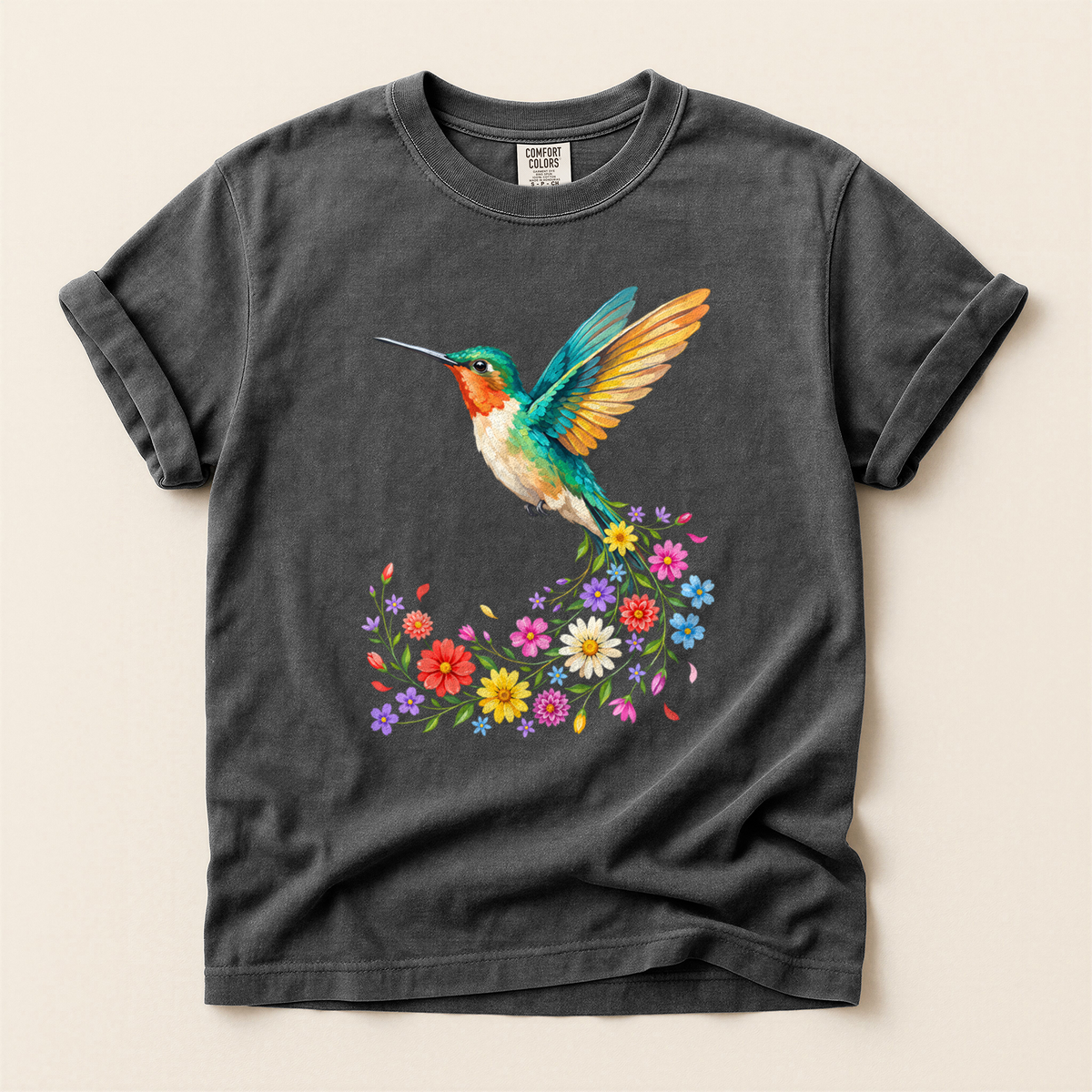 Hummingbird Flower Burst - Pepper