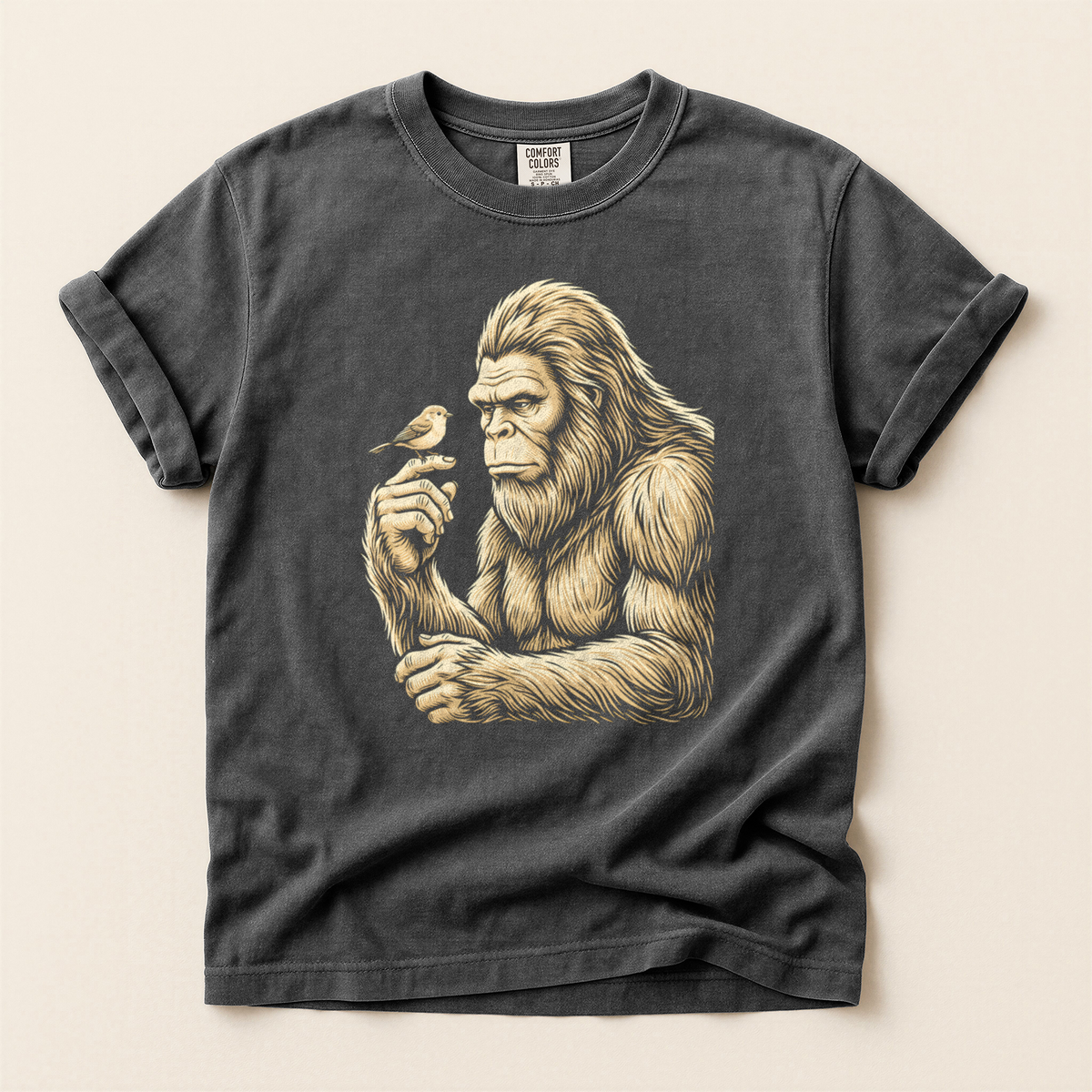 Bigfoot Holds Bird - Pepper