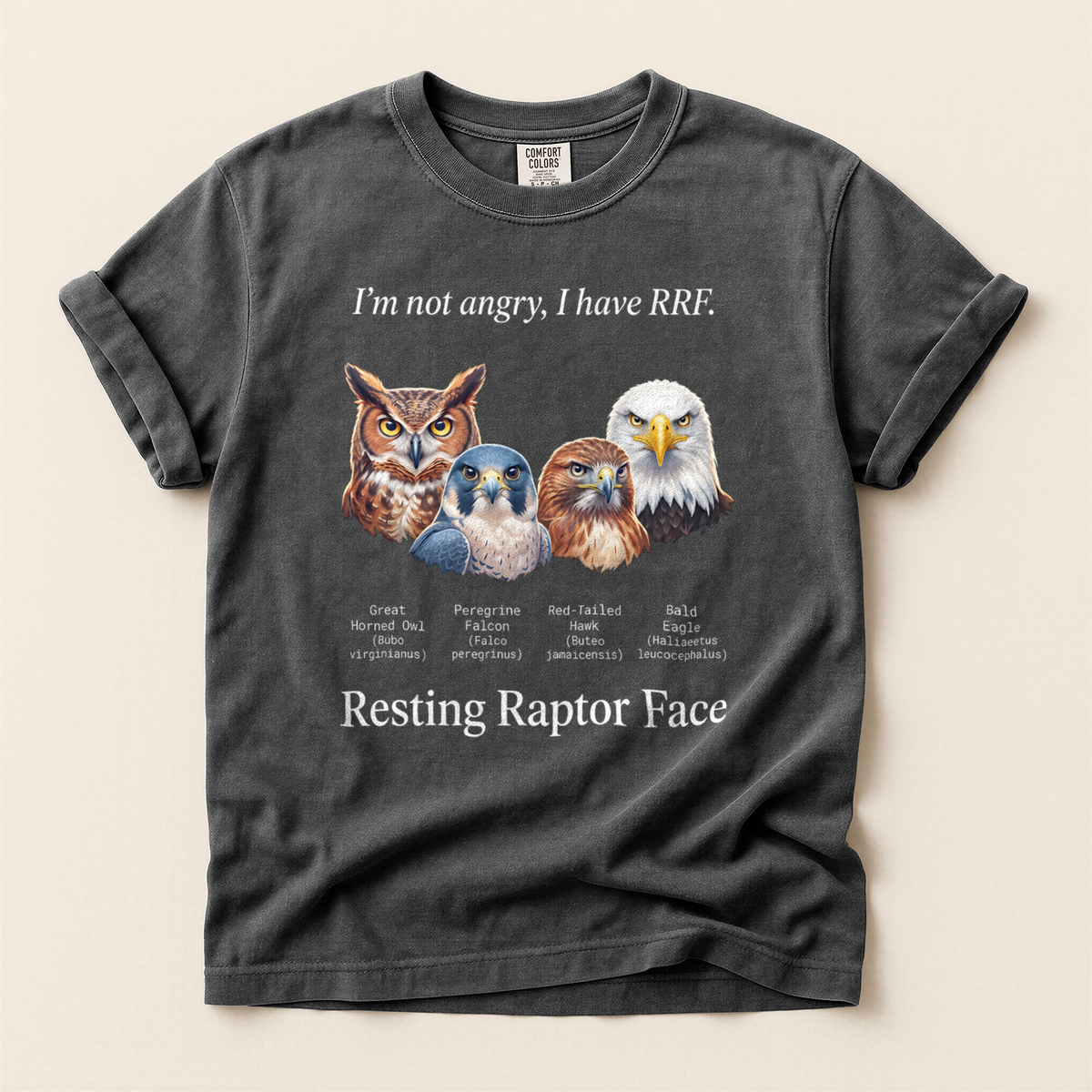Resting Raptor Face - Pepper