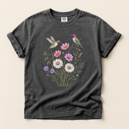 Hummingbirds Wild Daisies - Pepper
