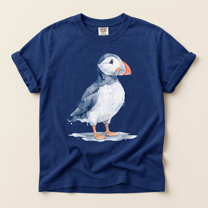 Watercolour Puffin Stand - True Navy