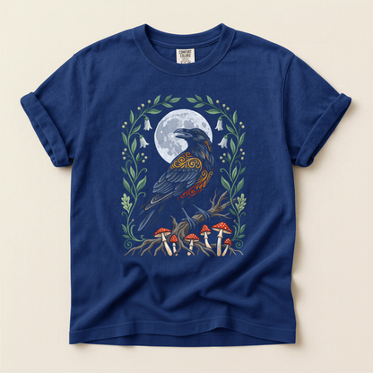 Crow Mushroom Moon - True Navy