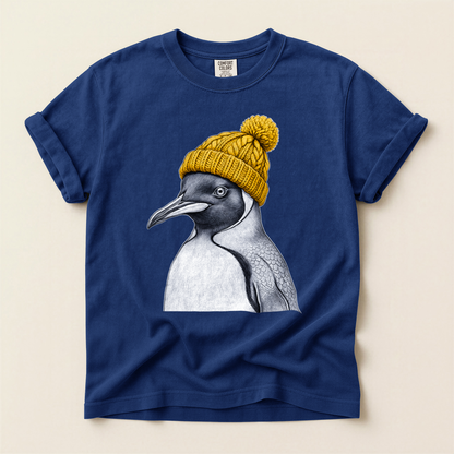 Penguin Yellow Beanie - True Navy