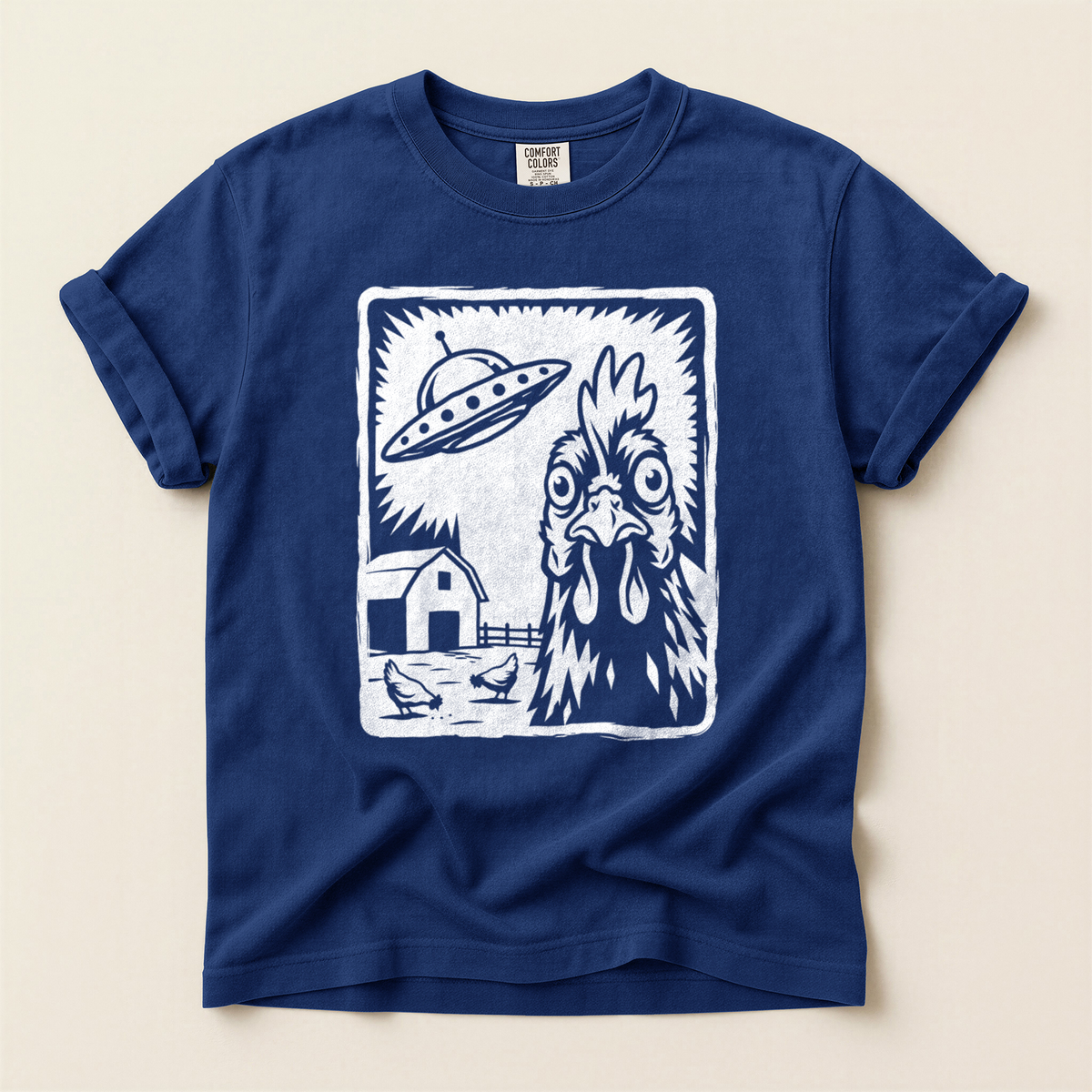 Chicken UFO Sketch - True Navy