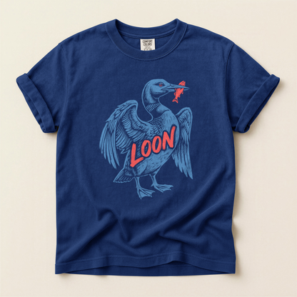 Loon Catches Fish - True Navy