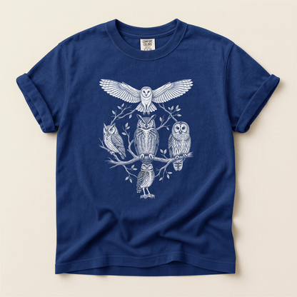 Owl Family Tree - True Navy