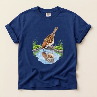 Sparrow Water Reflection - True Navy