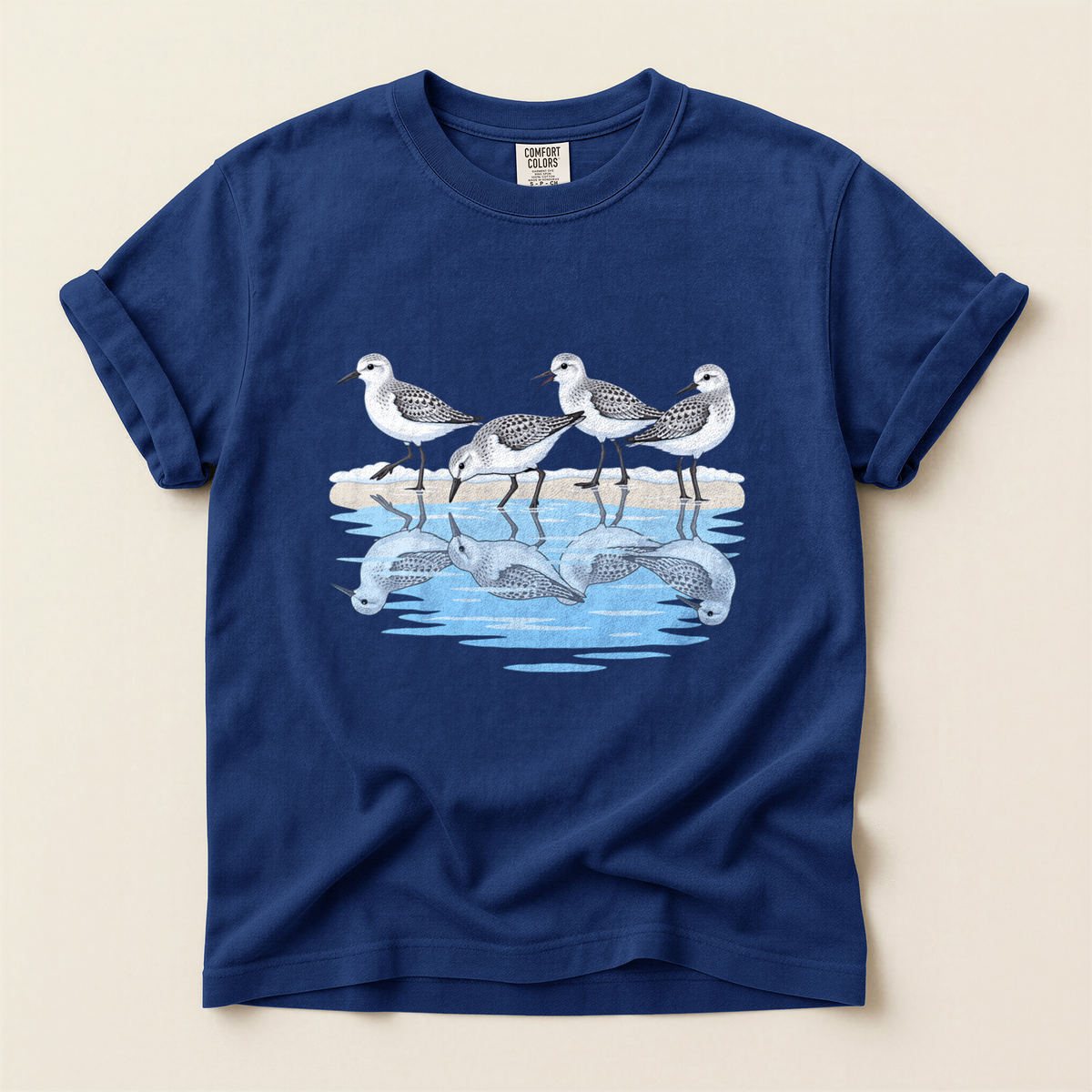 Sanderlings On Shore - True Navy