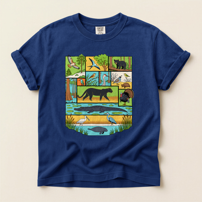 Florida Wildlife Panels - True Navy