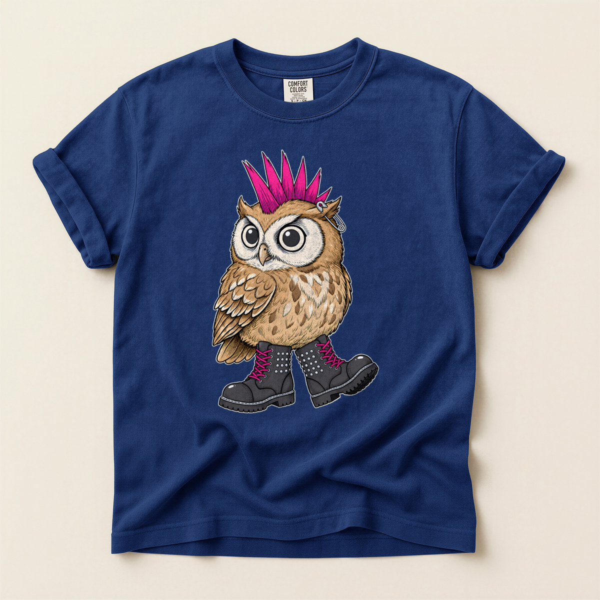 Punk Owl Boots - True Navy