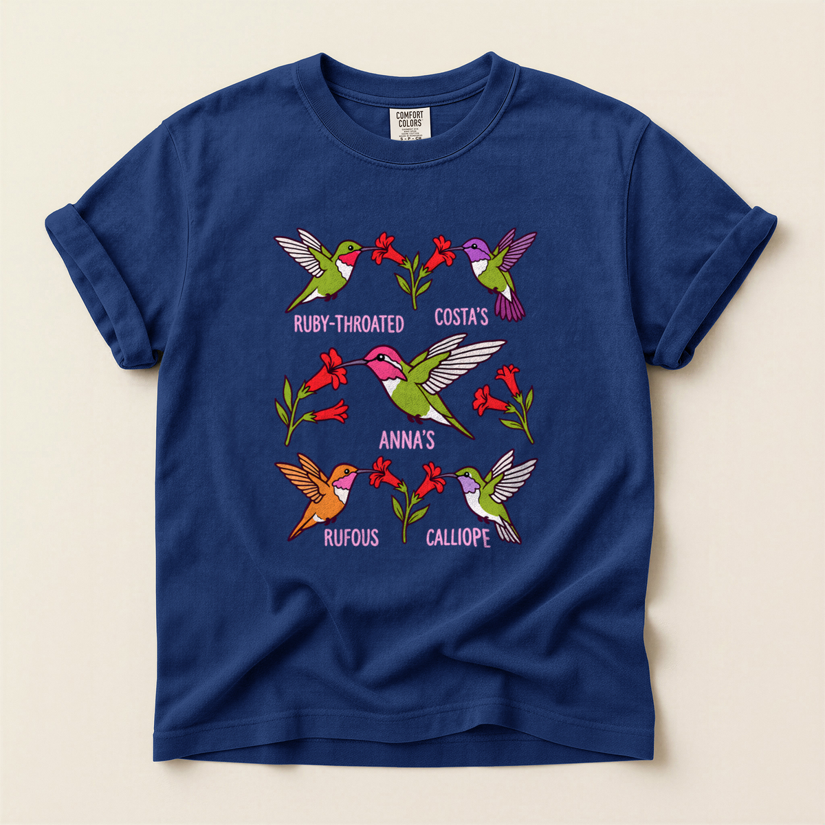 Hummingbird Species Chart - True Navy