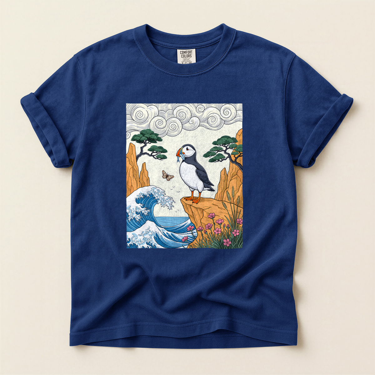Puffin Great Wave - True Navy