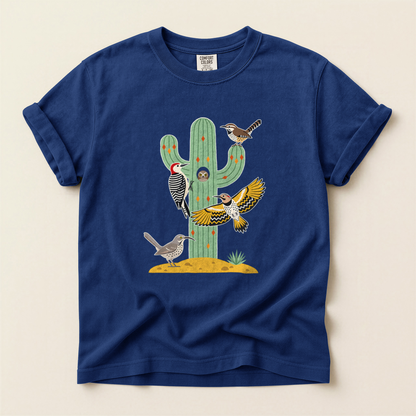 Cactus Desert Birds - True Navy