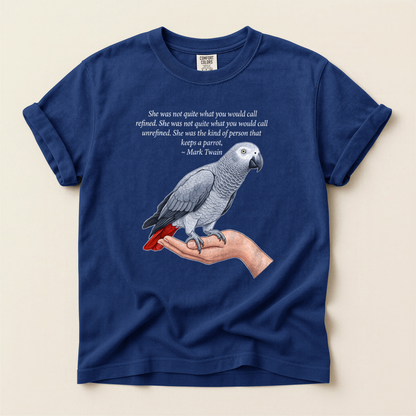 Grey Parrot Quote - True Navy