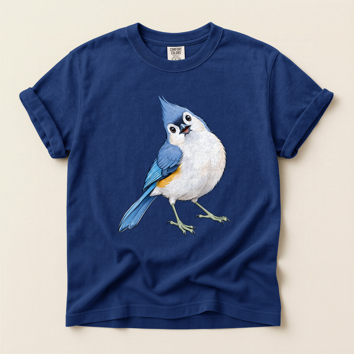 Tufted Titmouse Stand - True Navy