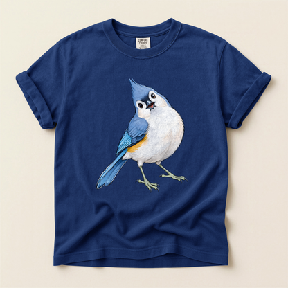 Tufted Titmouse Stand - True Navy