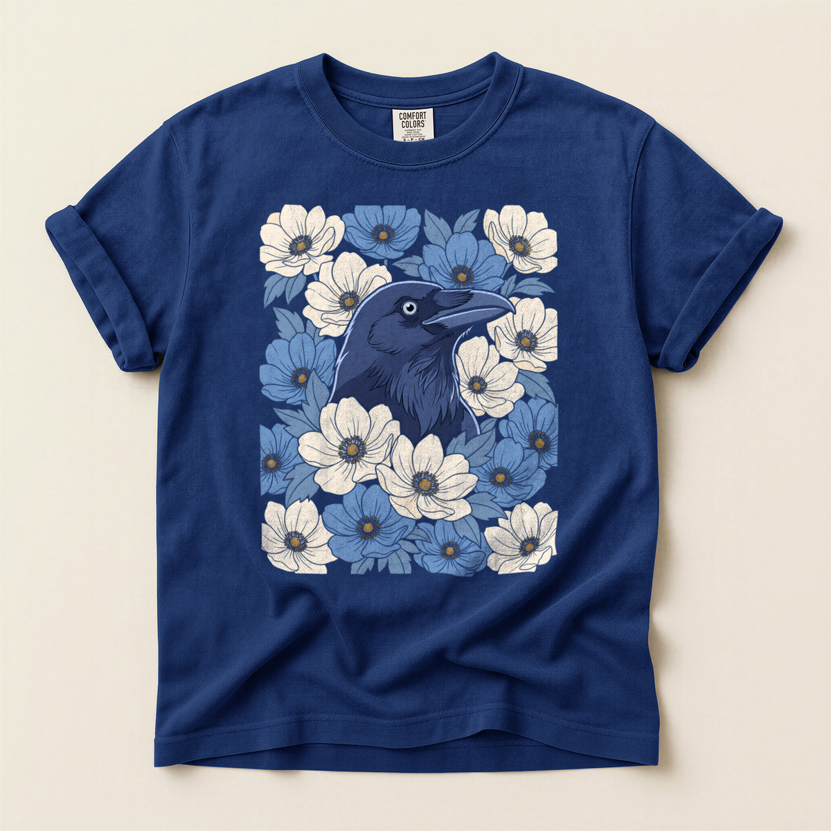 Crow Blue Blossoms - True Navy