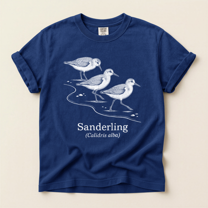 Sanderling Line Art - True Navy