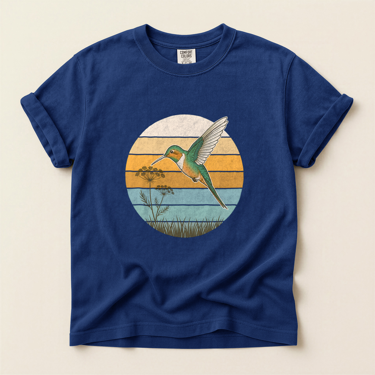 Hummingbird Retro Circle - True Navy