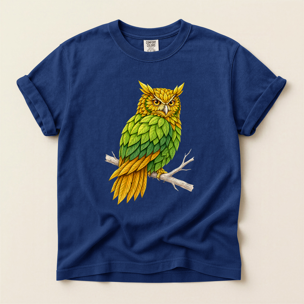 Leaf Feather Owl - True Navy