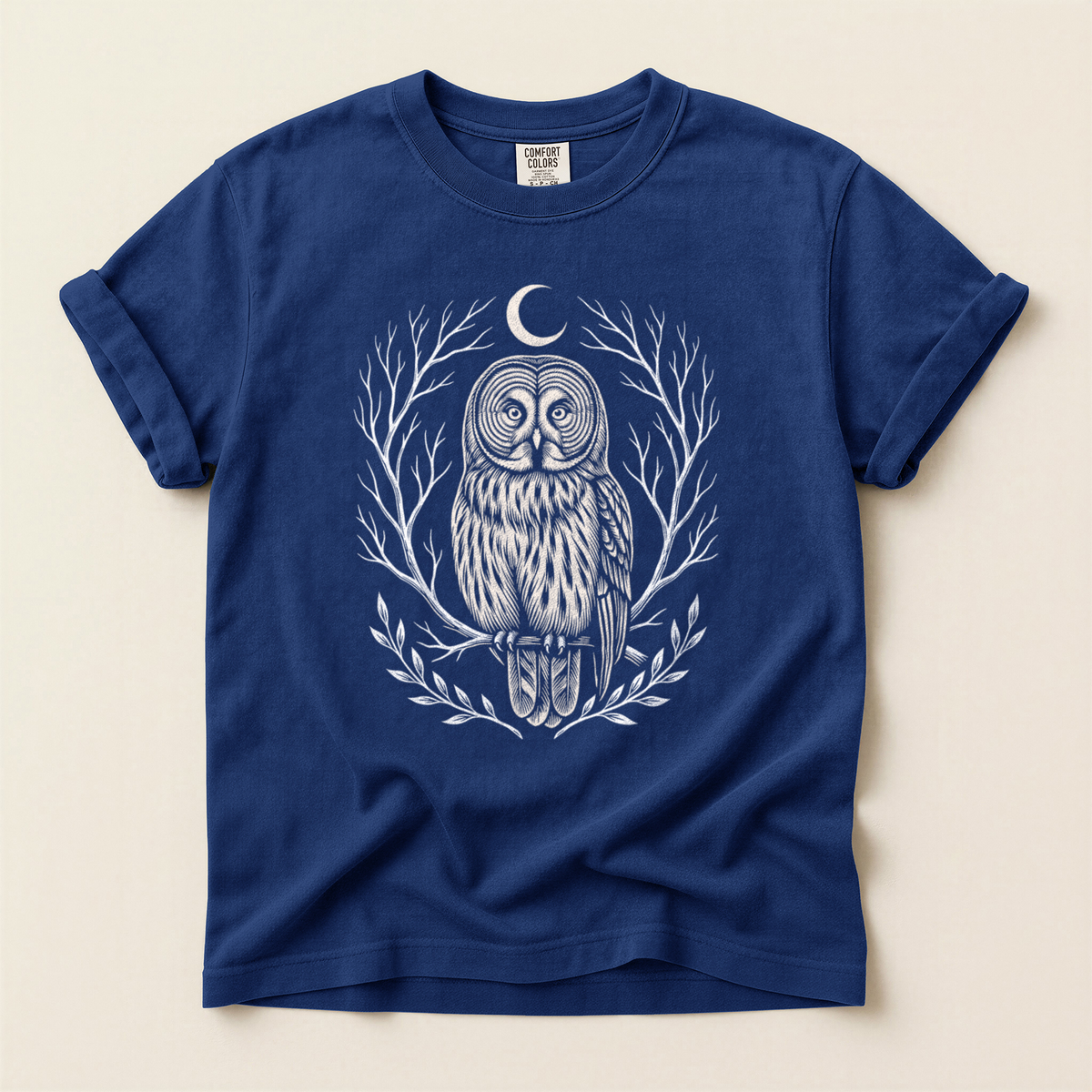 Moon Owl Wreath - True Navy