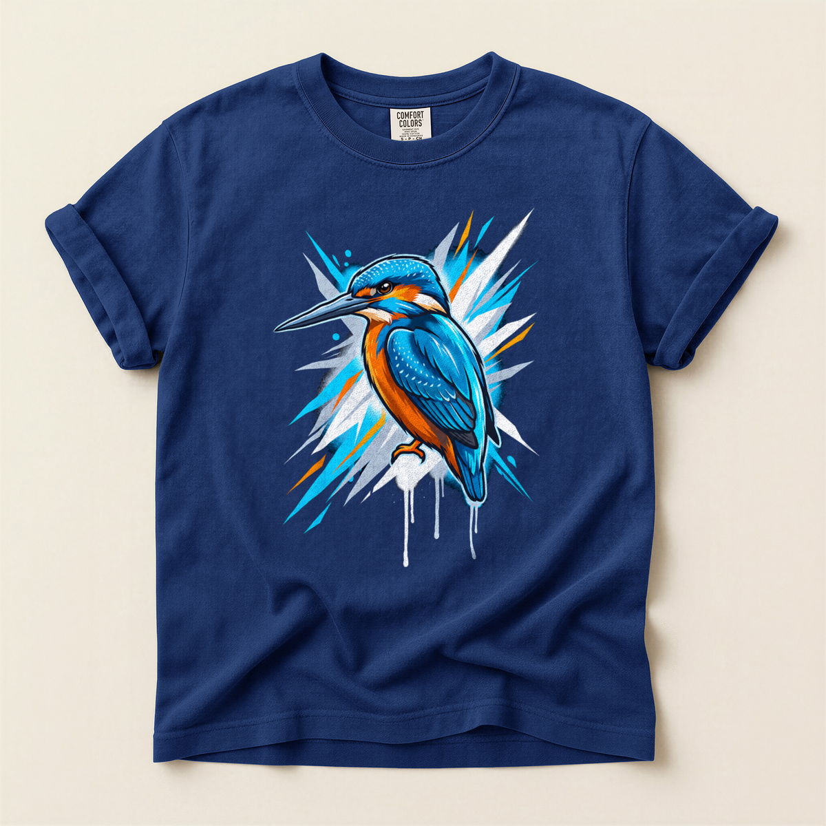 Kingfisher Street Art - True Navy
