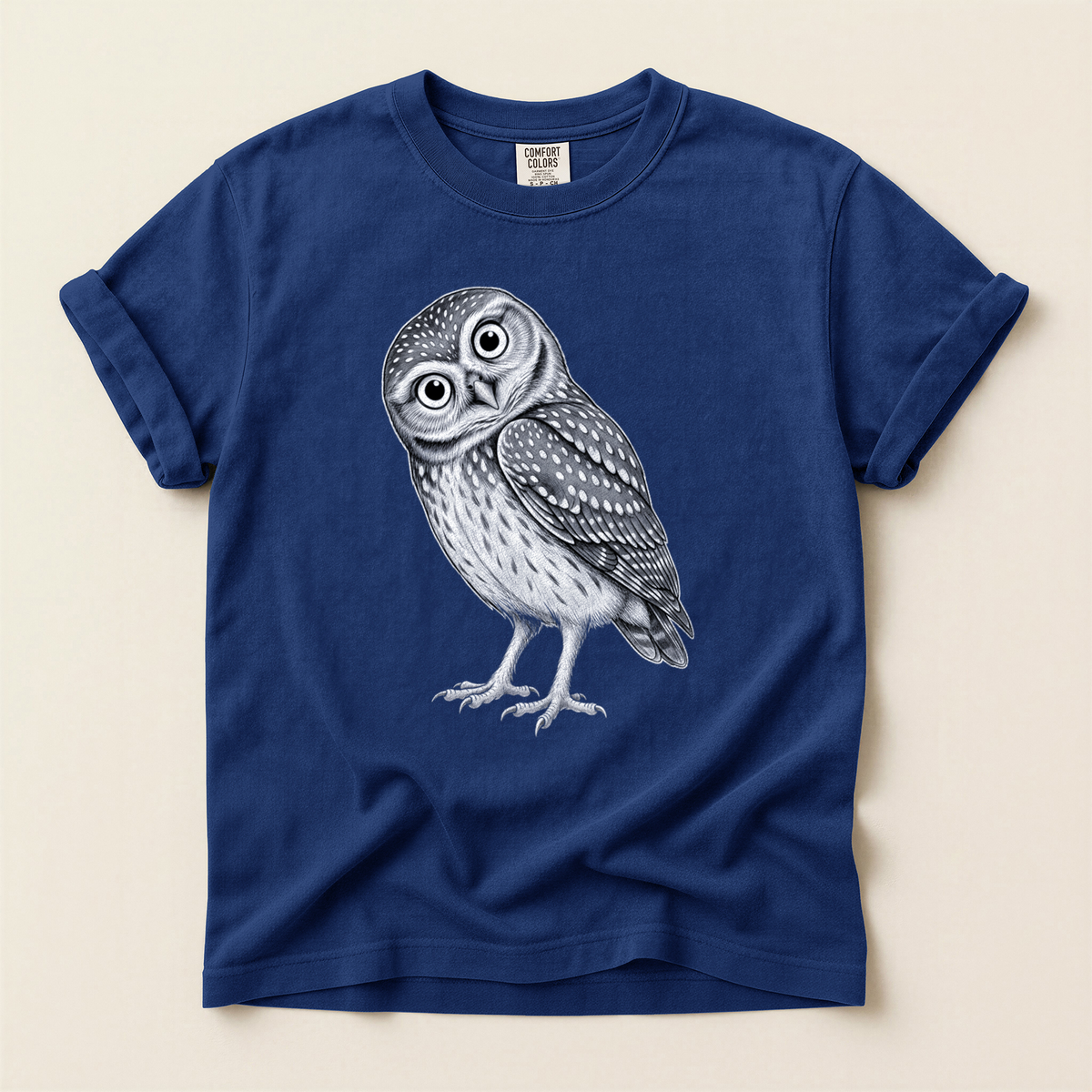 Little Owl Sketch - True Navy