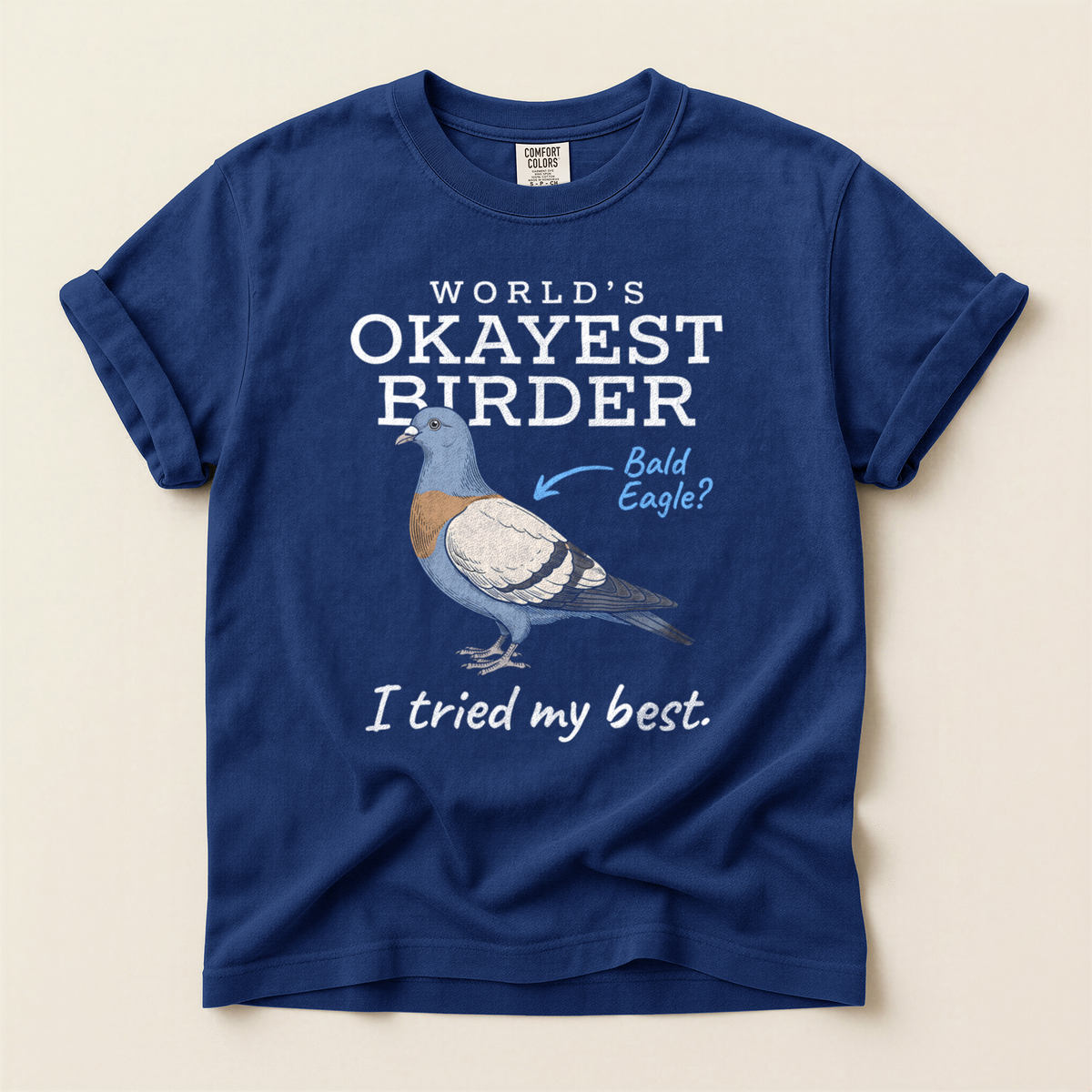 Worlds Okayest Birder - True Navy