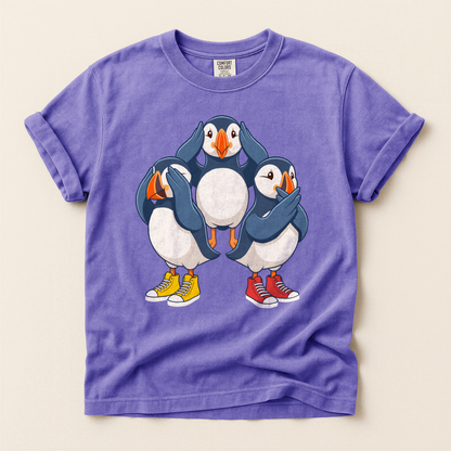 Puffins In Sneakers - Violet