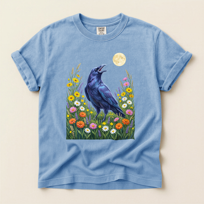 Raven Moon Wildflowers - Washed Denim