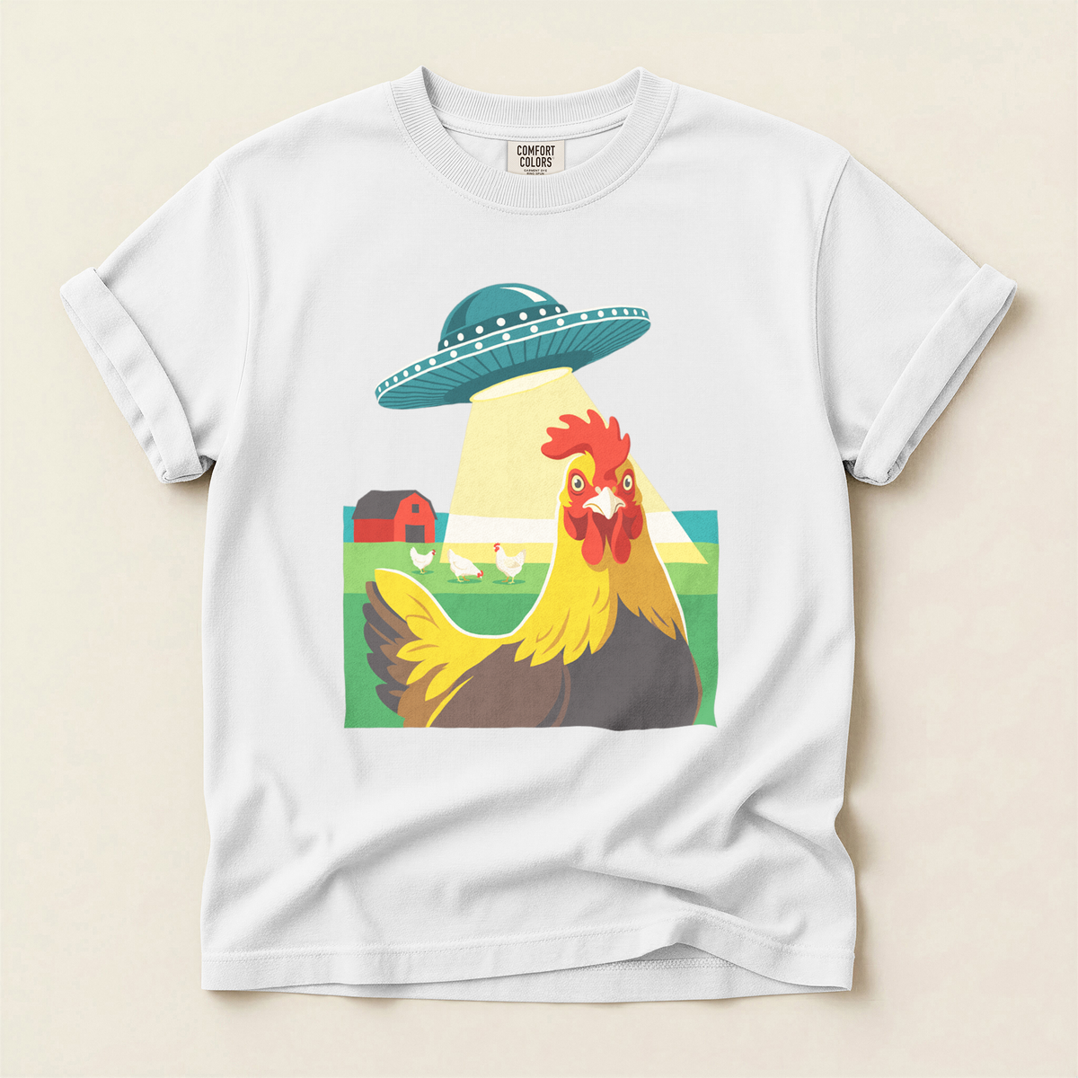 Chicken UFO Abduction - White