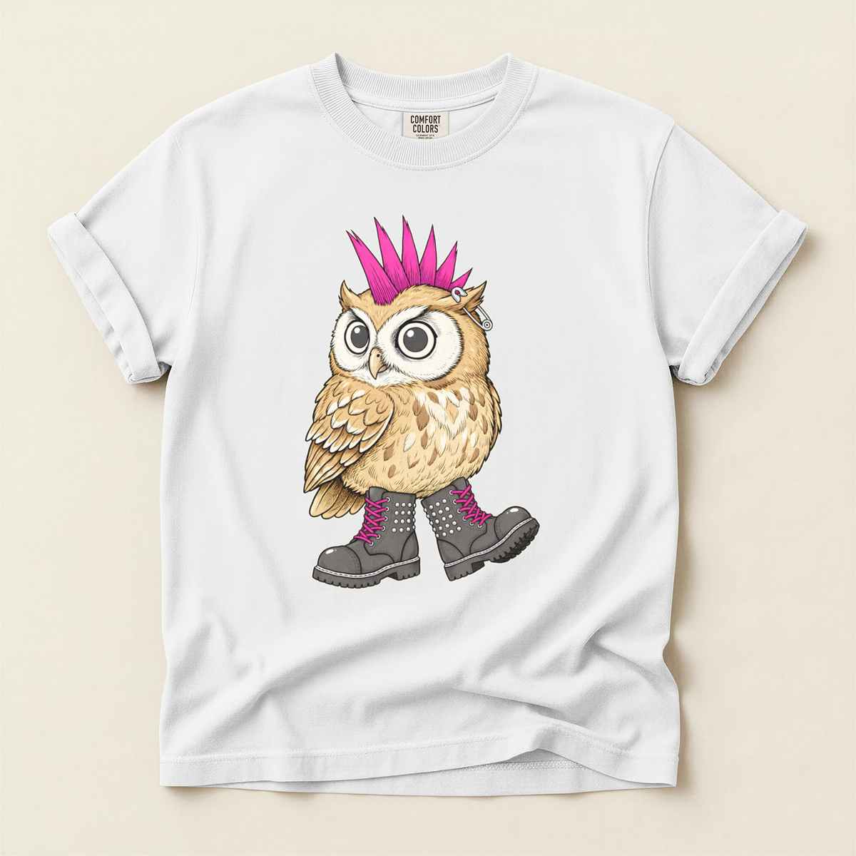 Punk Owl Boots - White