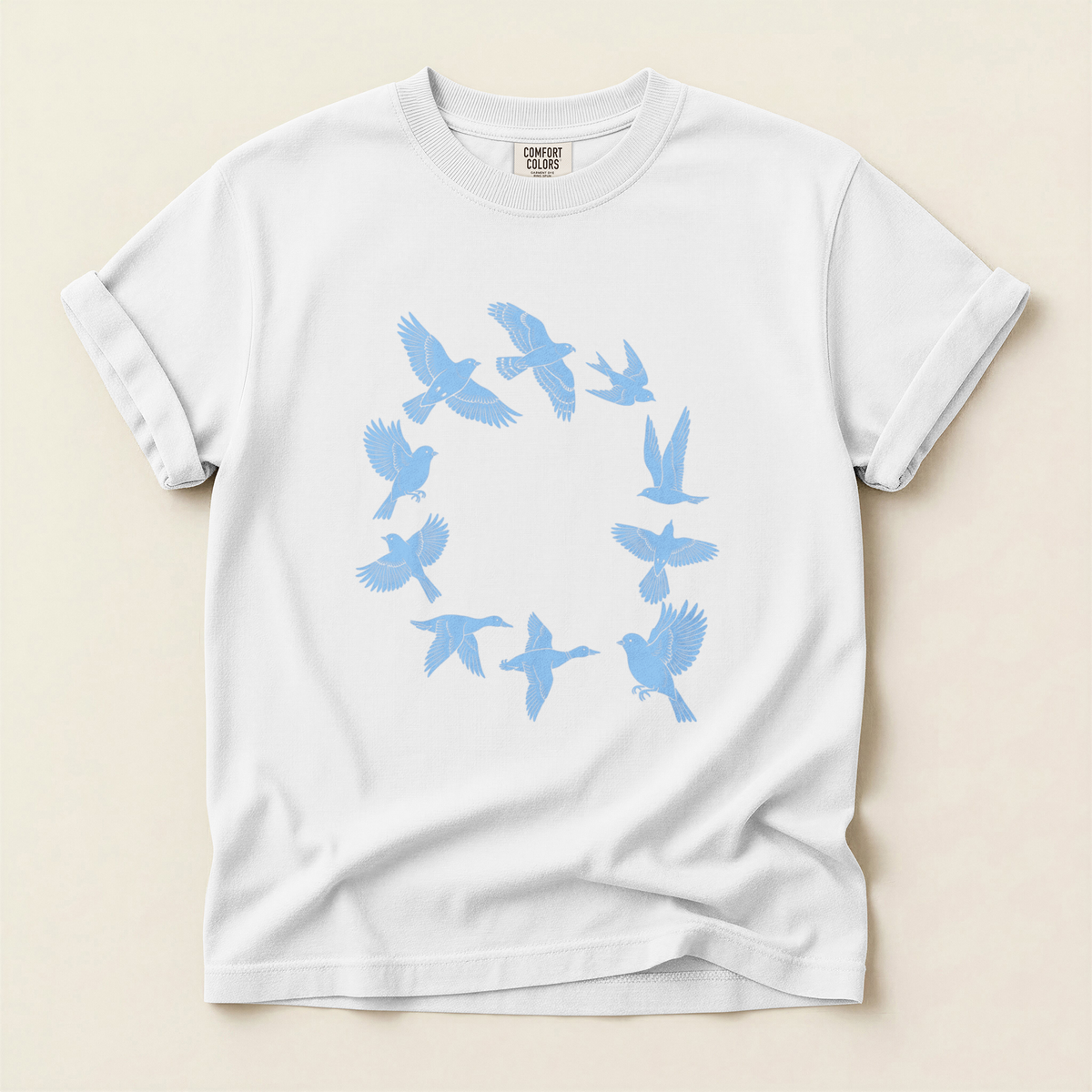 Bird Circle Flight - White